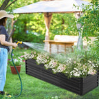 Cosmo Go Metall Hochbeete Hochbeete-Kit mit Stützstangen für Garten