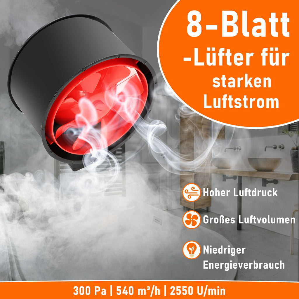 Cosmo Go Rauchabzug Rohrventilator mit Fernsteuerung 100mm/150mm