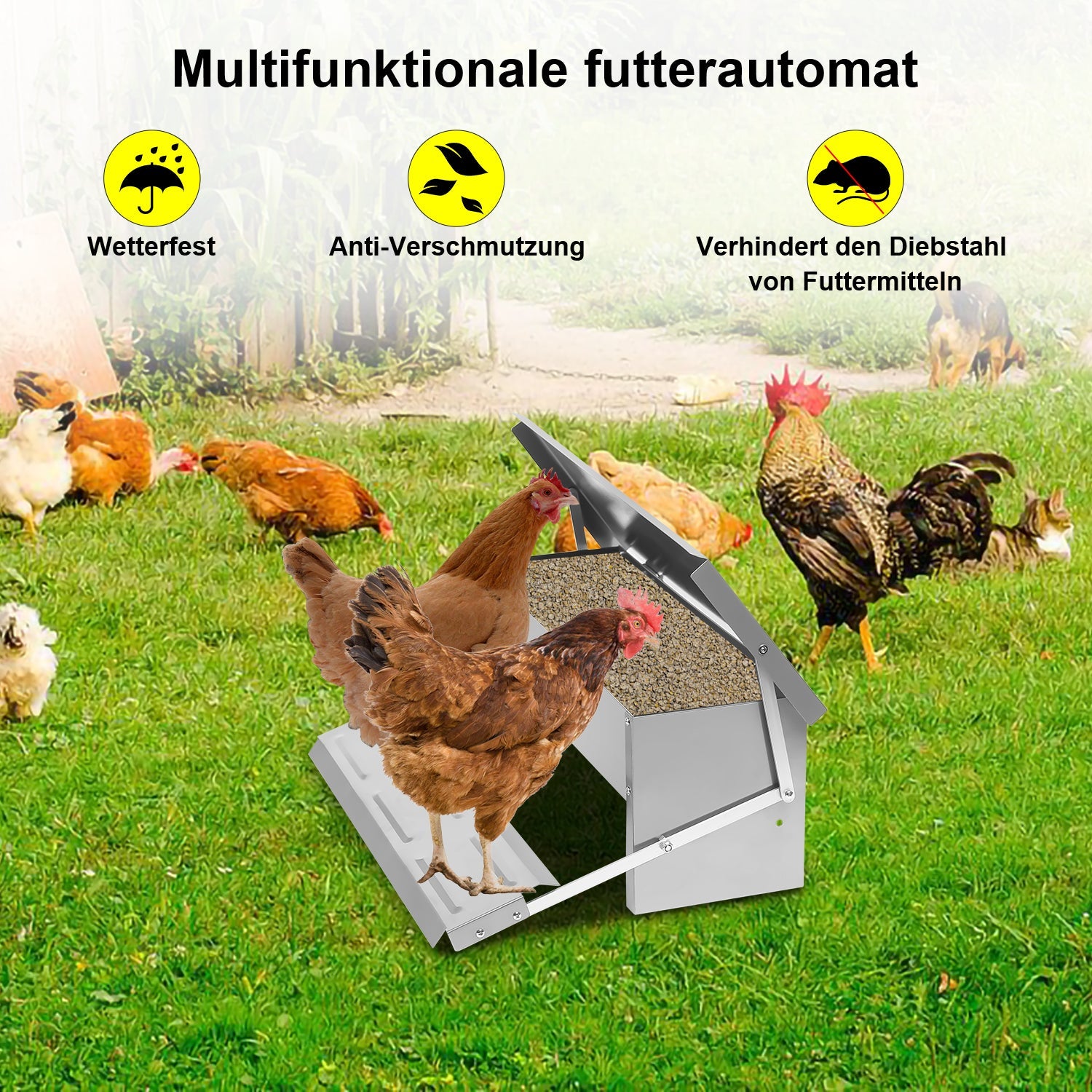 Cosmo Go Futterautomat Hühner Futterspender 5kg