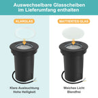 Cosmo Go LED Bodeneinbaustrahler 3W Warmweiß mit Mattierten Ersatzlinsen