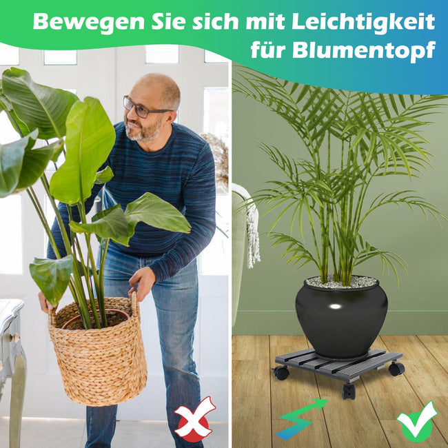 Cosmo Go WPC Pflanzenroller Eckig mit Rollen Tragkraft 80 kg Main Image