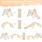 Cosmo Go Klettergerüst Indoor 3-in-1  mit Bogen/Rutsche/Dreieck