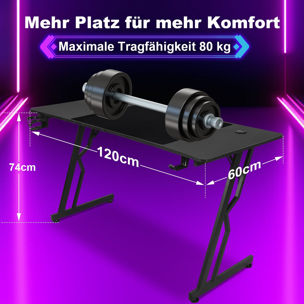 Cosmo Go Gaming Schreibtisch Gaming Tisch 120/140cm