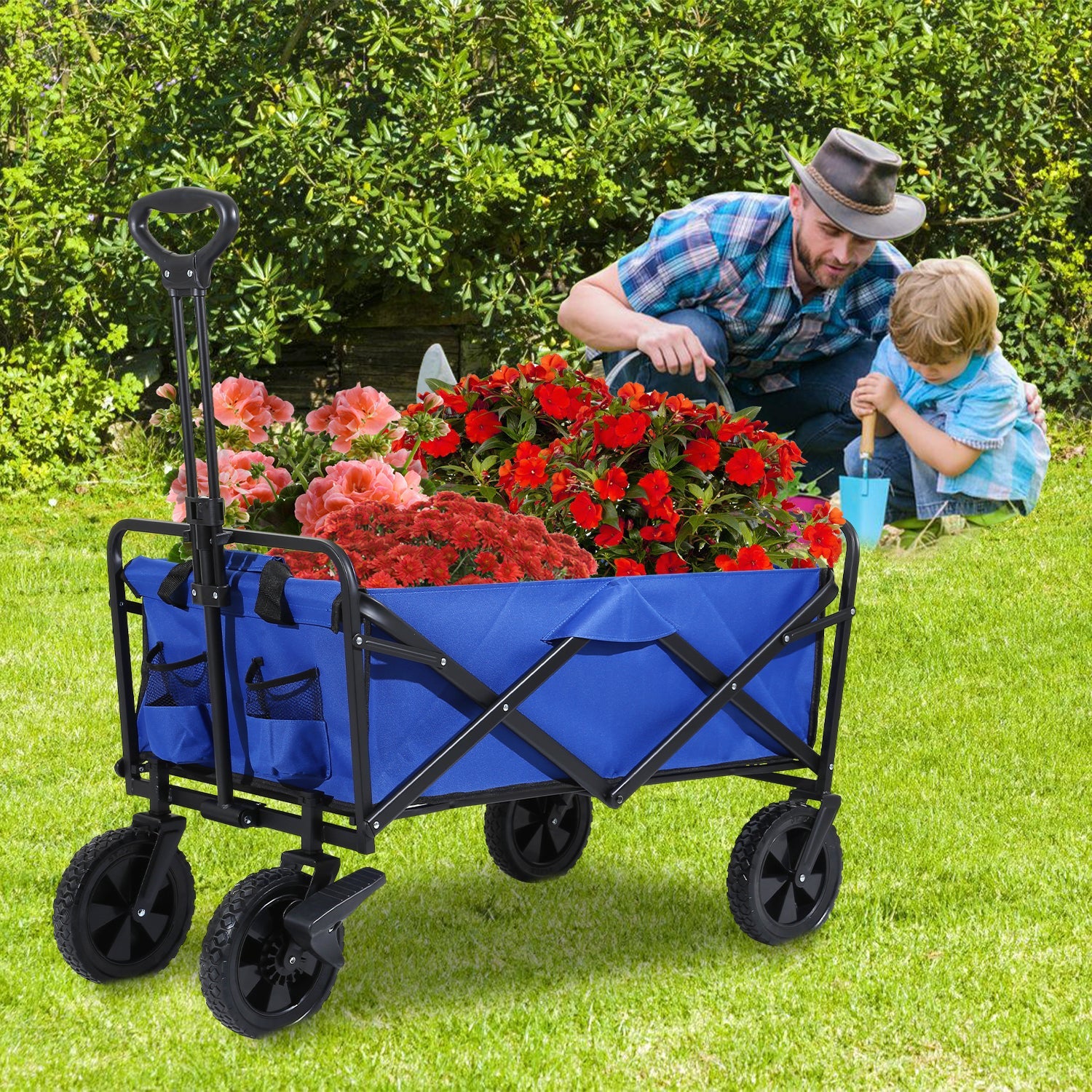 Cosmo Go Bollerwagen faltbar Transportwagen 100kg Belastbarkeit