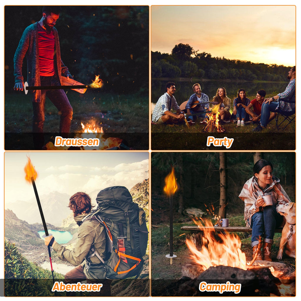 Cosmo Go Wachsfackeln Fackeln für Outdoor Brennzeit 45 min