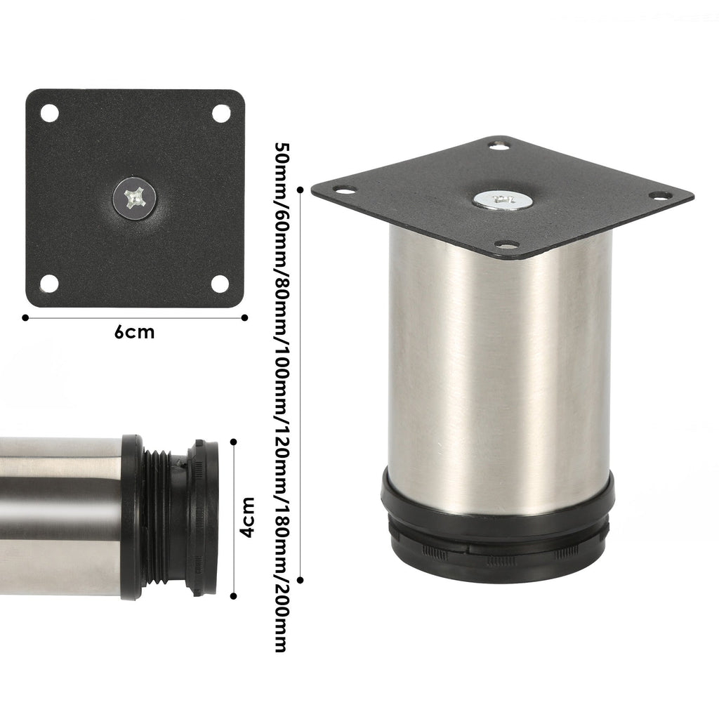 Cosmo Go 4er Set Möbelfüße Edelstahl Verstellbare