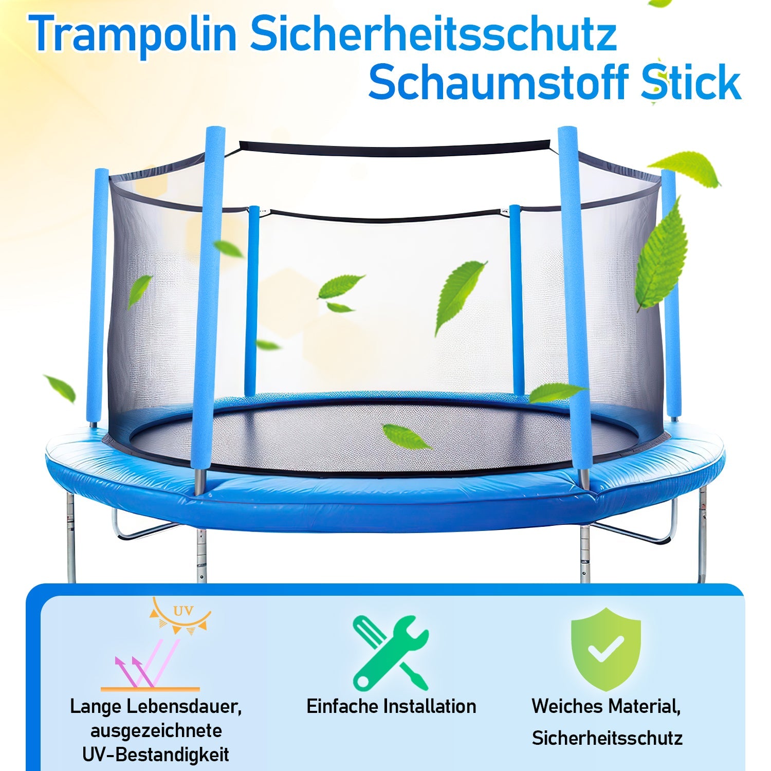 Cosmo Go Trampolin Schaumstoff Rohre Stangenschutz 92cm 16x