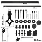 Cosmo Go Schiebetürbeschlag Set Schiebetürsystem 152cm/183cm/200cm/244cm/363cm