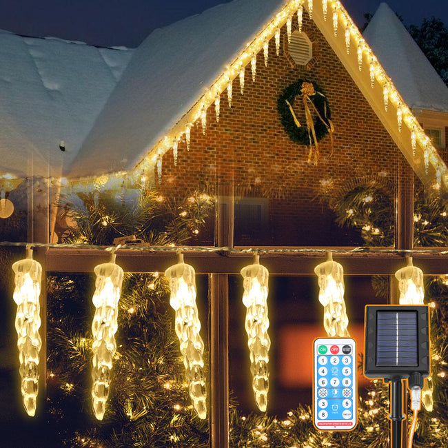 Cosmo Go Solar Eiszapfen Lichterkette mit Fernbedienung 10m Hover Image