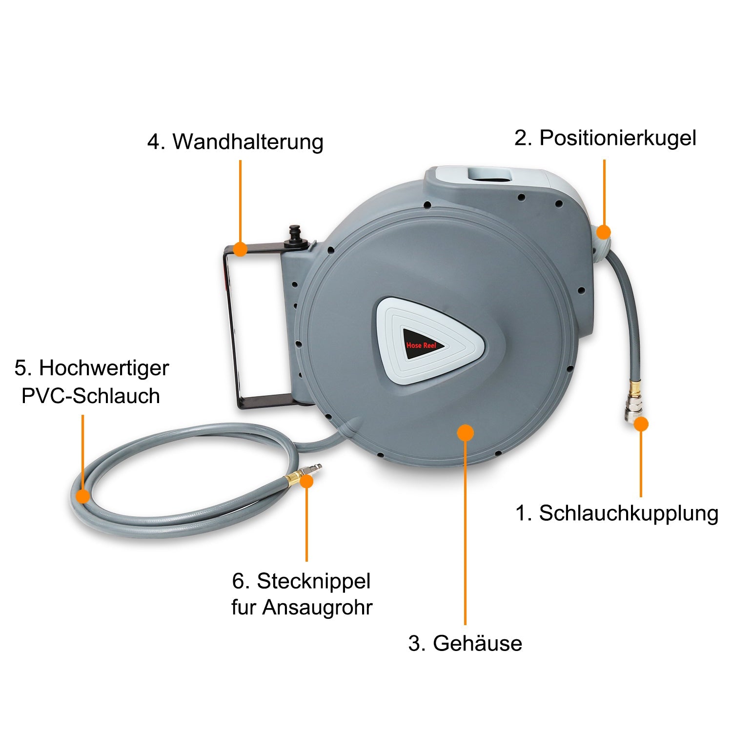 Cosmo Go Druckluftschlauch Aufroller automatisch 10-30m
