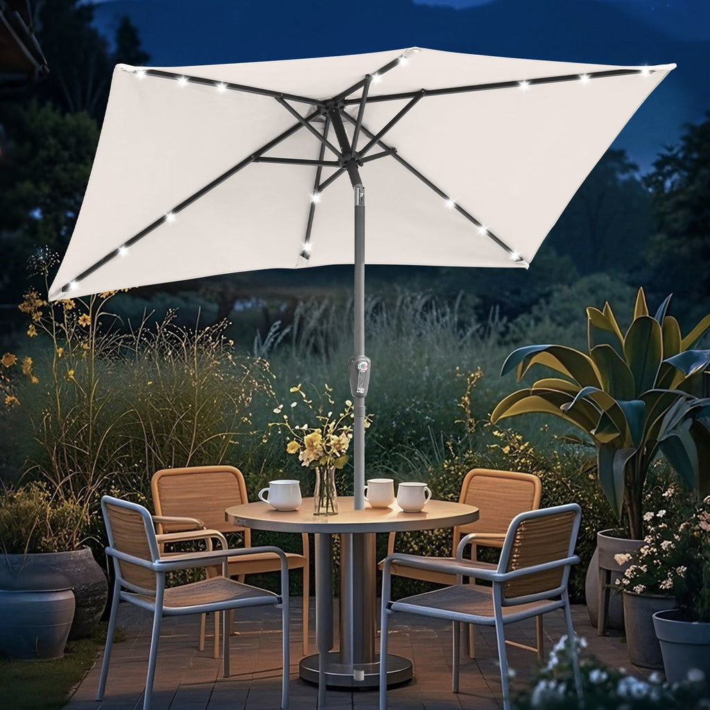 Cosmo Go Sonnenschirm 210x140 / 300x200cm Rechteckig mit LED Solar