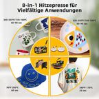 Cosmo Go Transferpresse Hitzepresse 8 IN 1 1250W