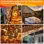 Cosmo Go LED Lichterkette Außen 10m/20m/30m Schwarz Kabel