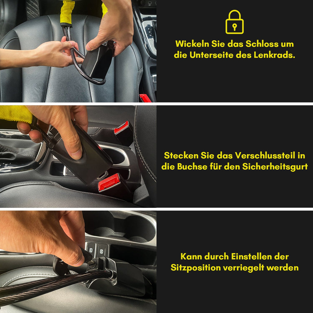 Cosmo Go Lenkradkralle Lenkradschloss für Auto