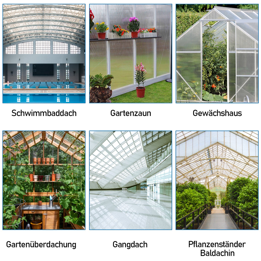 Cosmo Go Doppelstegplatte Gewächshaus Platten 4mm 14 Stück