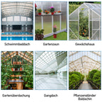 Cosmo Go Doppelstegplatte 4mm 14 Stück für Gewächshaus mit W-Clips und Z-Clips