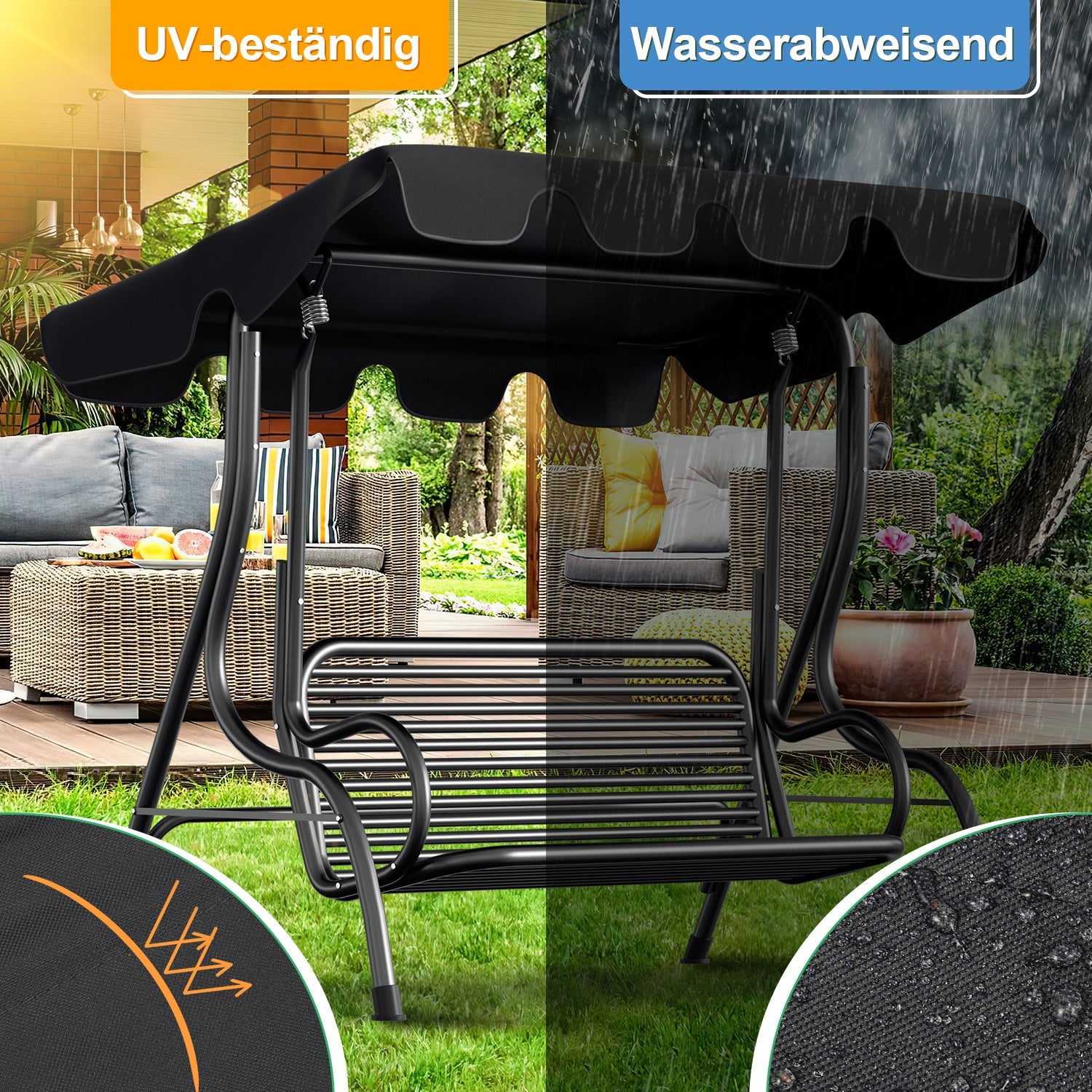 Cosmo Go Ersatzdach für Hollywoodschaukel Universal 210x145cm