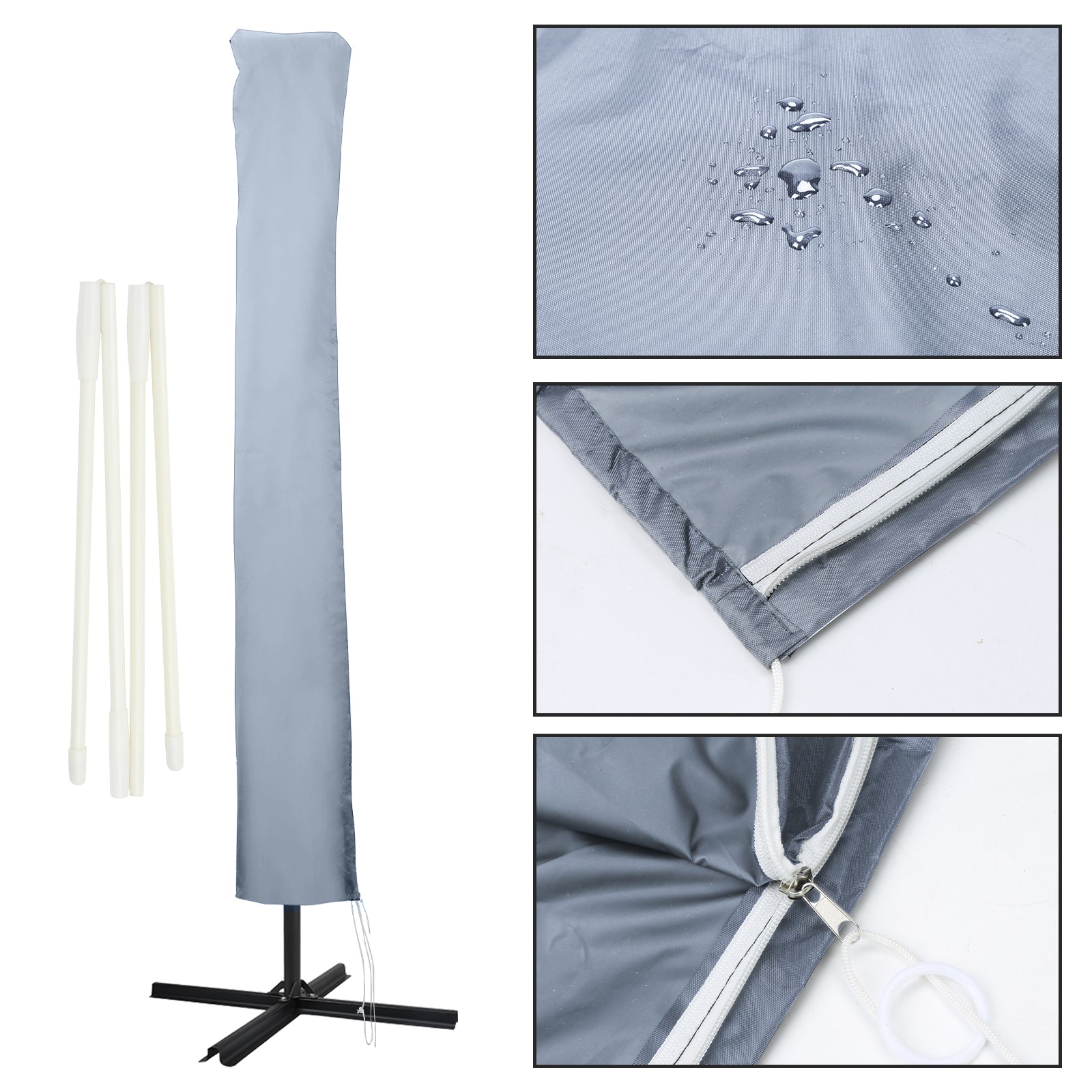 Cosmo Go Sonnenschirm Schutzhülle Abdeckung mit Stab