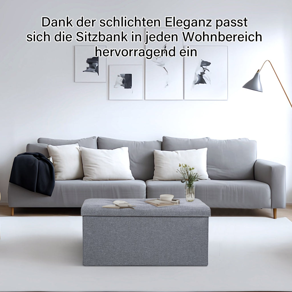 Cosmo Go Sitzhocker mit Stauraum Aufbewahrungsbox 76x38x38cm