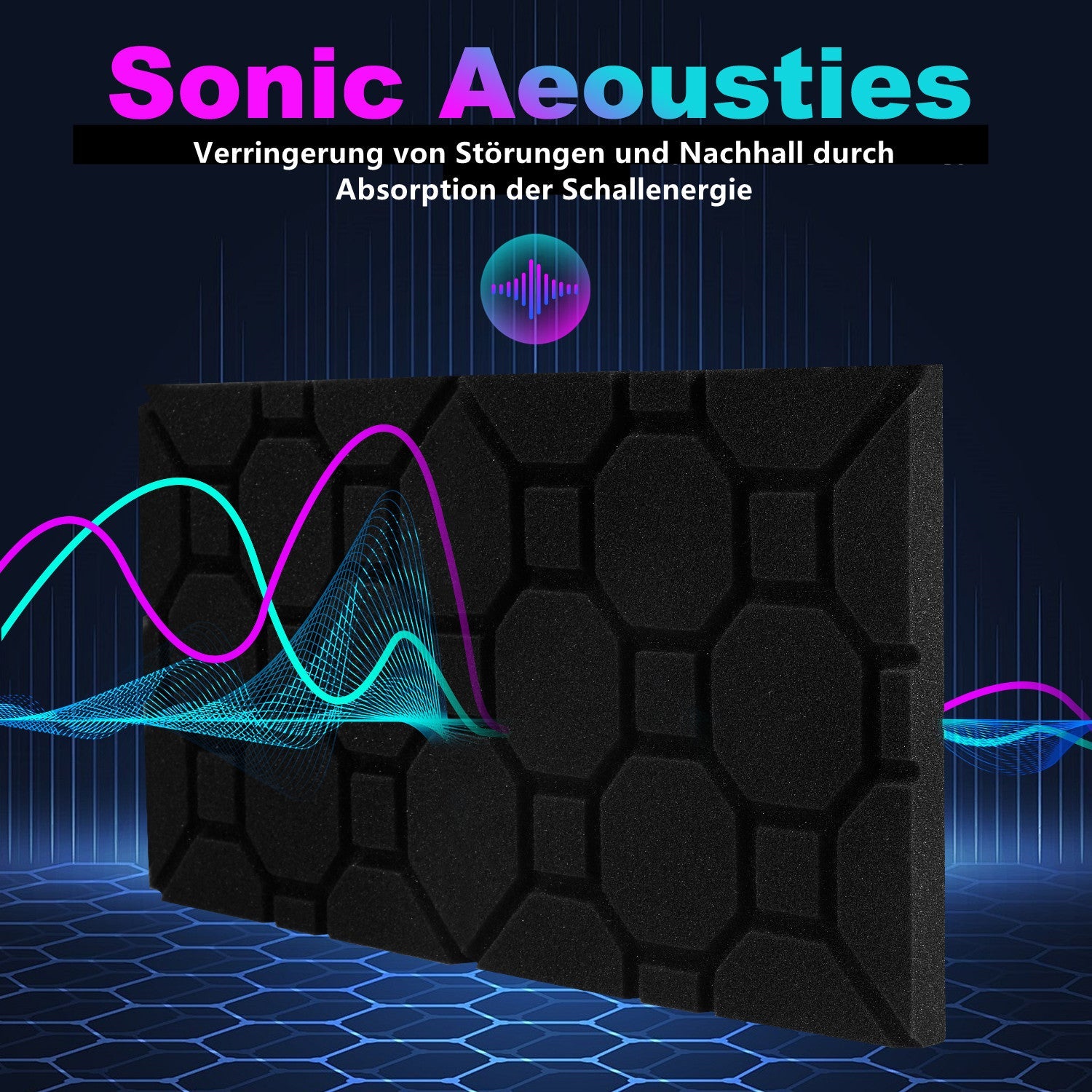 Cosmo Go Akustikschaumstoff Selbstklebend Quadrat