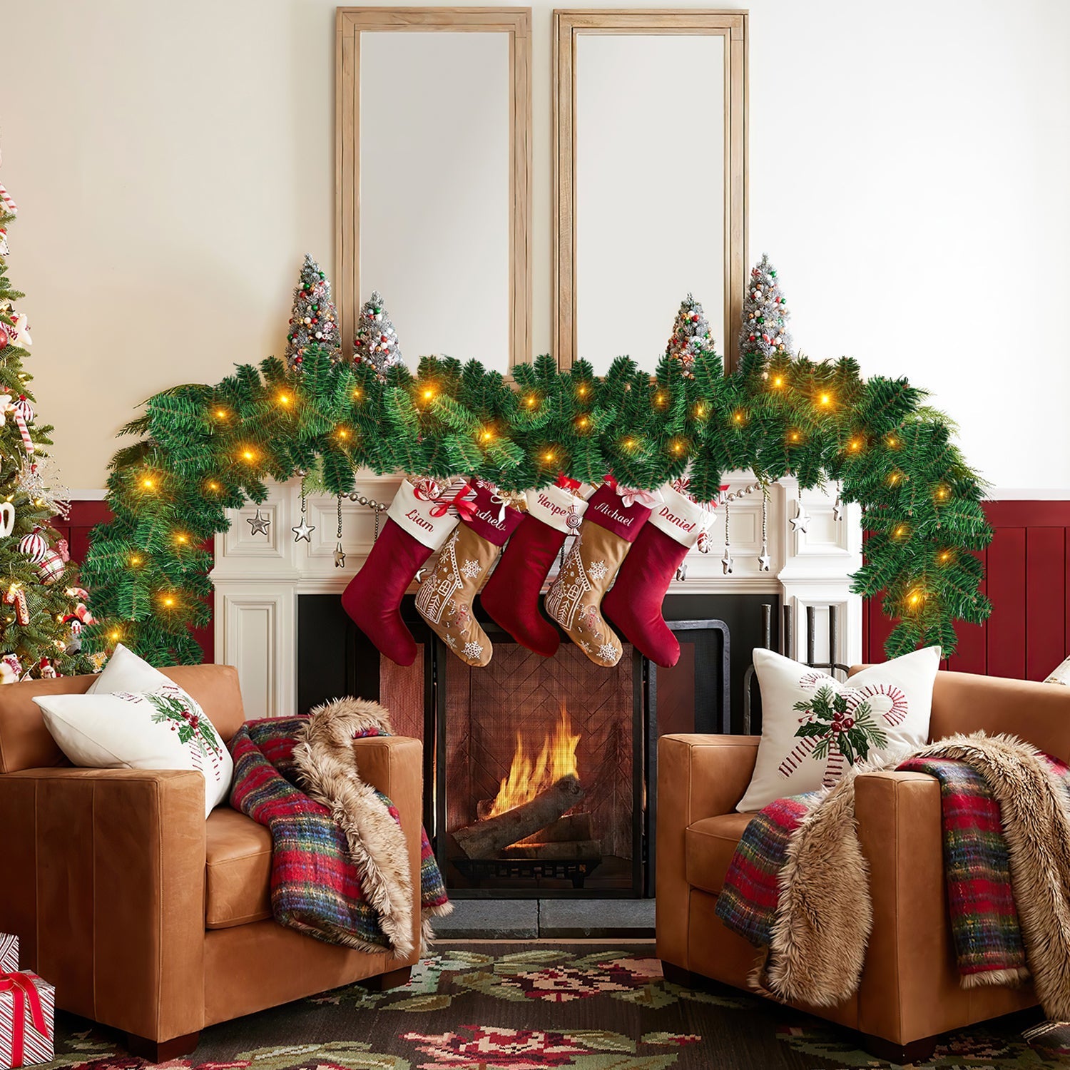 Cosmo Go Weihnachtsgirlande mit 100 LEDs 5m