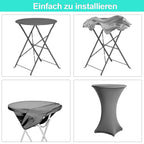 Cosmo Go Stehtischhusse Stretch Tischdecke Grau