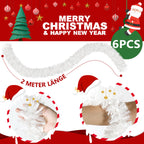 Cosmo Go Weihnachtsgirlande Girlande Weiß 2M 6 Stück