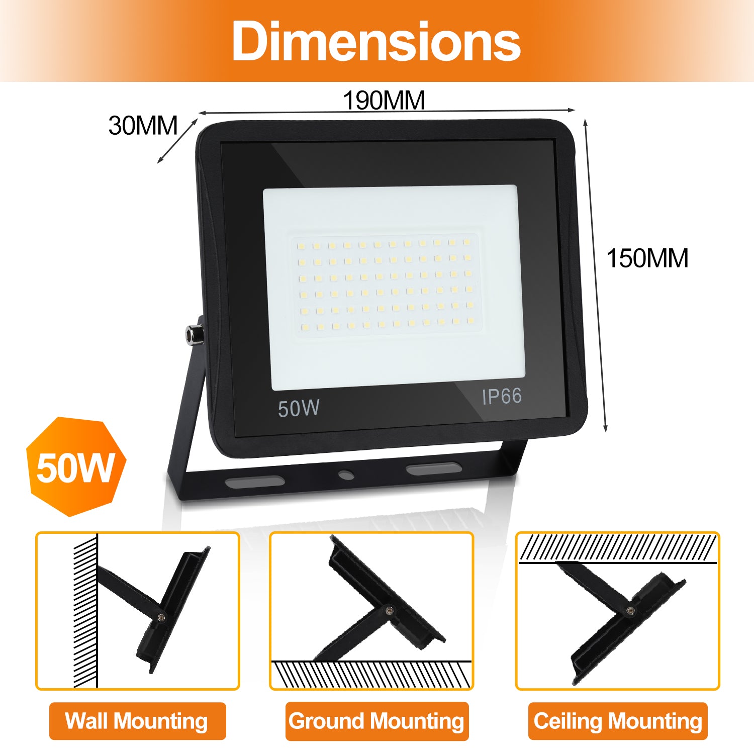 Cosmo Go LED Strahler Flutlicht IP66 10W-100W