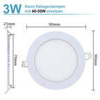 Cosmo Go LED Einbaustrahler 6W/9W/12W/18W  IP44