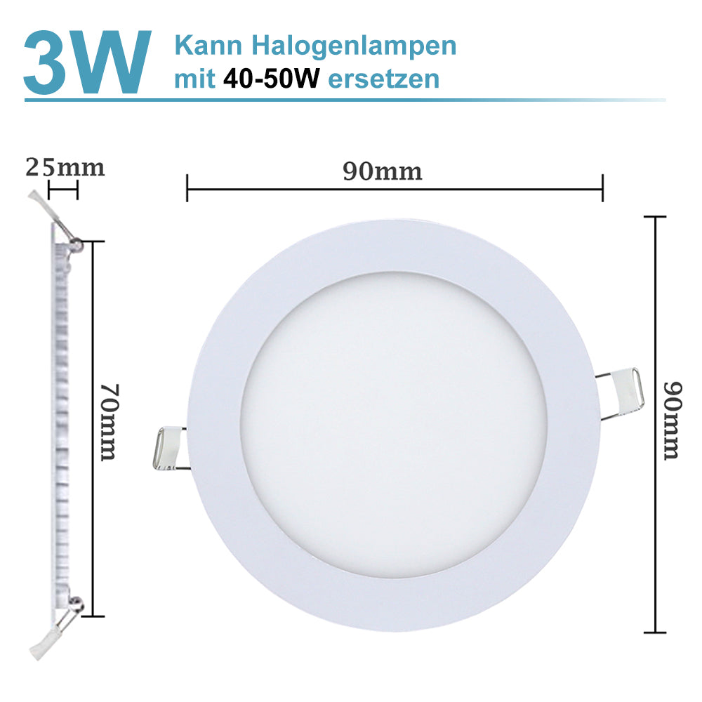Cosmo Go LED Einbaustrahler 6W/9W/12W/18W  IP44