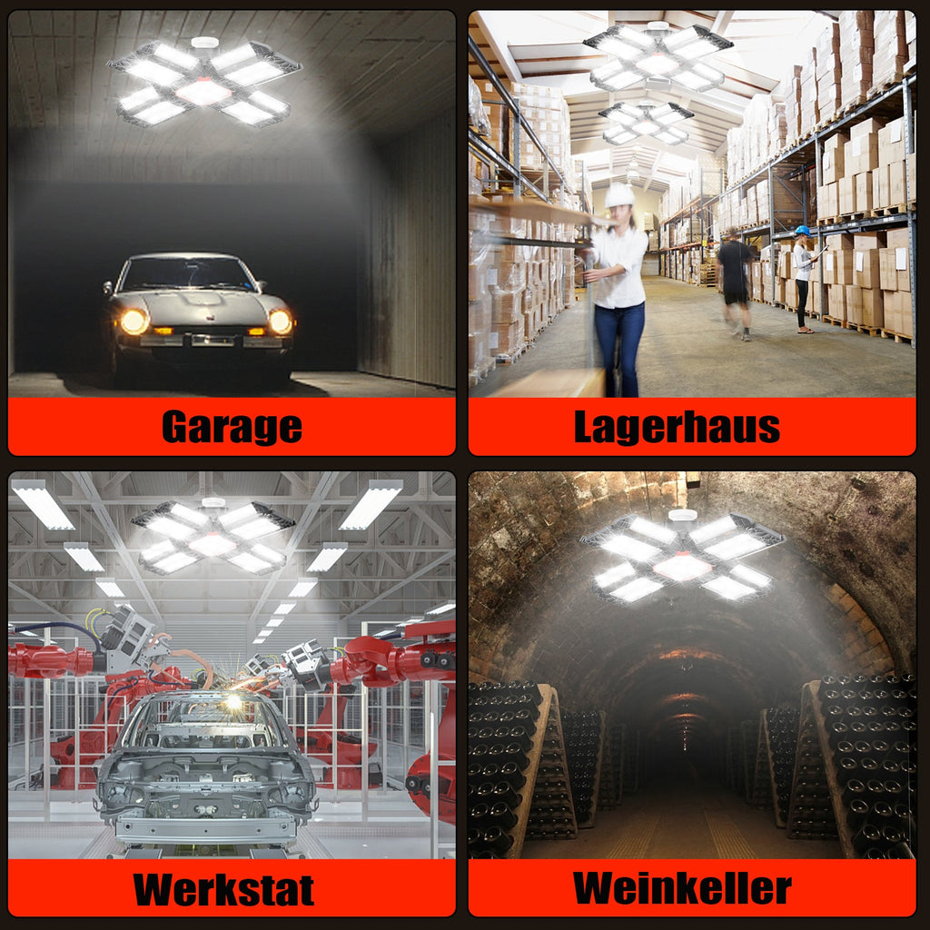 Cosmo Go Led Werkstatt Deckenleuchte Verstellbaren Paneelen 200W
