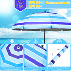Cosmo Go Strandschirm Sonnenschirm Ø 213cm mit Tisch