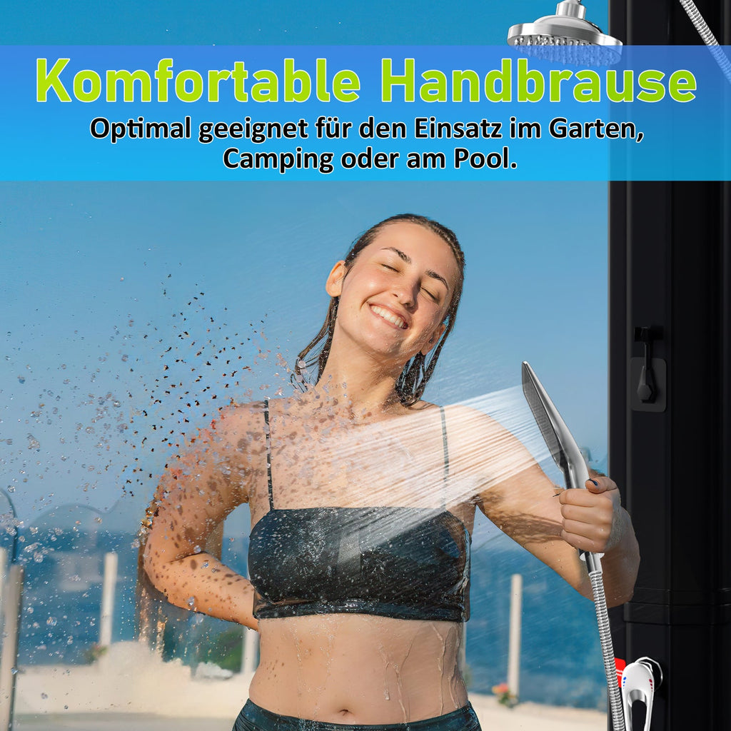 Cosmo Go 20L Solardusche mit Duschkopf Inkl Schutzhaube und Handbrause