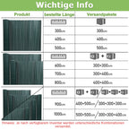 Cosmo Go PVC Sichtschutzmatte mit Kabelbindern Doppelte Verstärkung