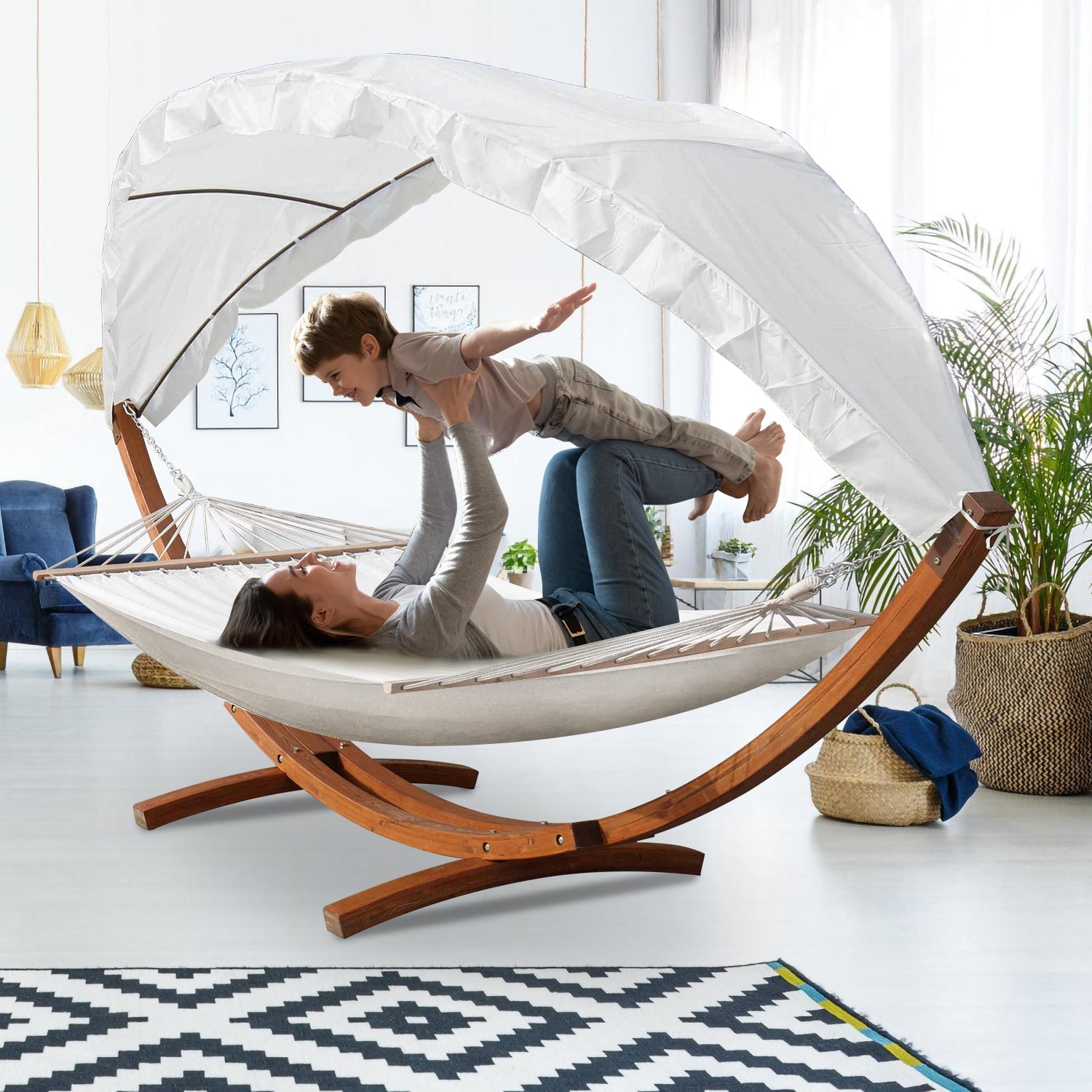 Cosmo Go Hängematte Holz Hammock mit Gestell