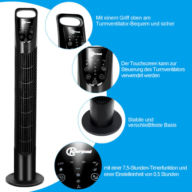 Cosmo Go Turmventilator mit Fernbedienung