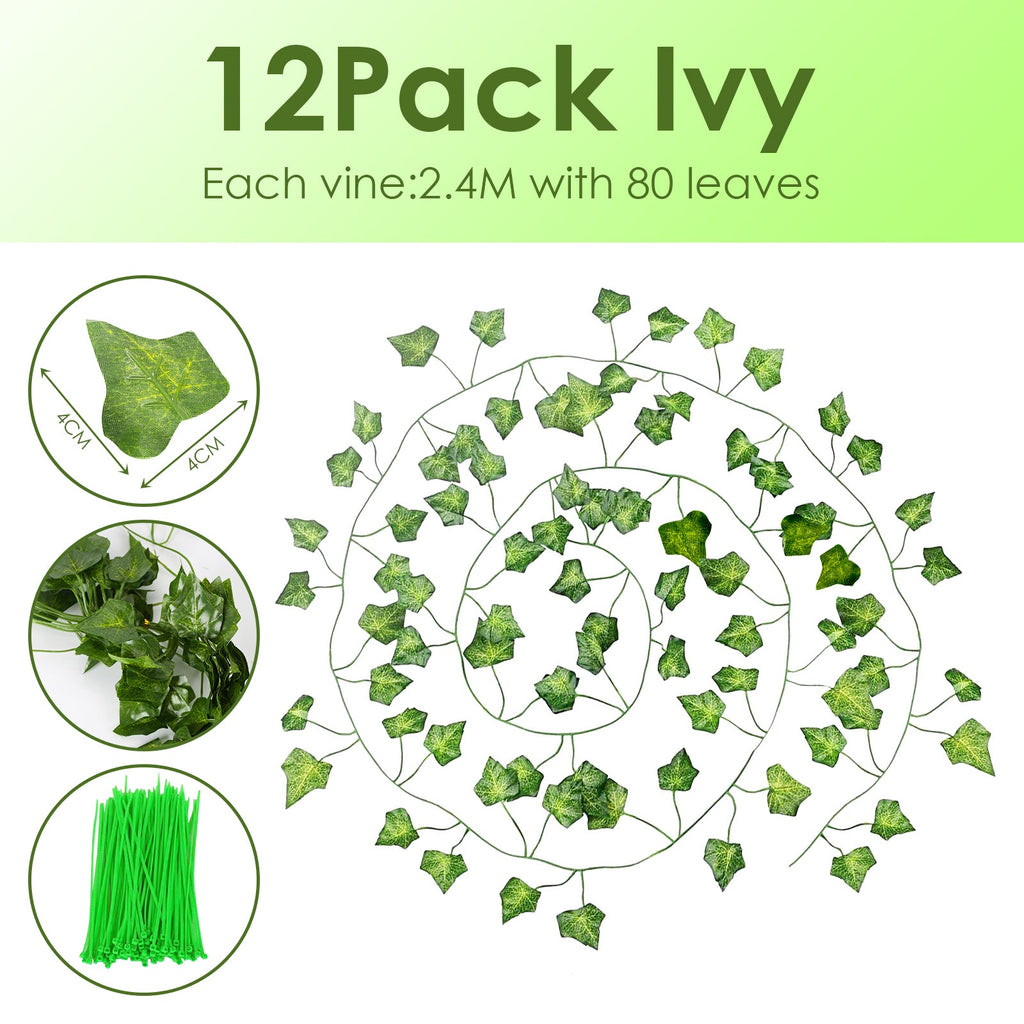 Cosmo Go Efeu Künstlich Girlande 12 Stück 2.4M