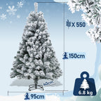 Cosmo Go Weihnachtsbaum Künstlich mit Schnee