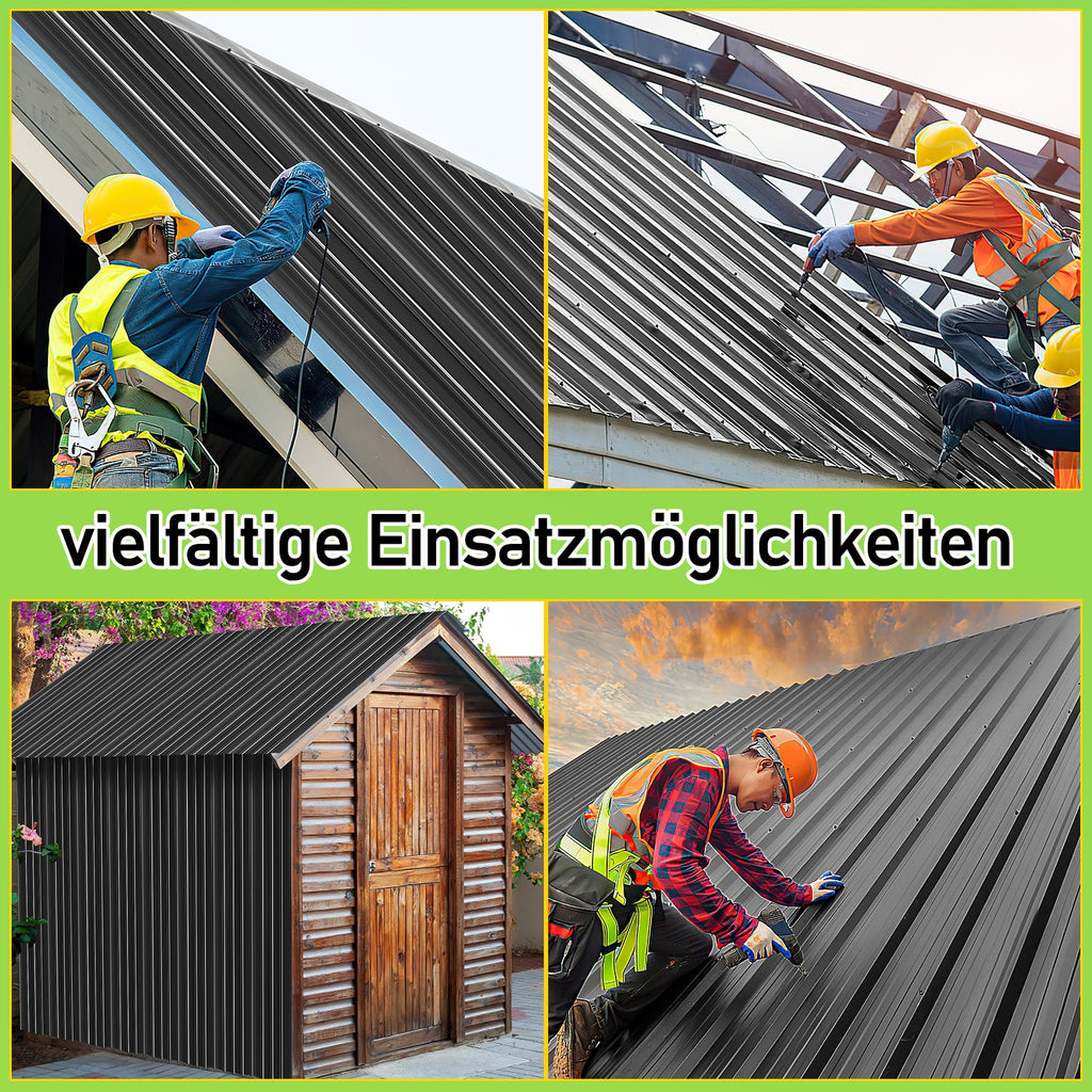 Cosmo Go Trapezblech Dachblech Verzinkt Anthrazit / Grün 12x