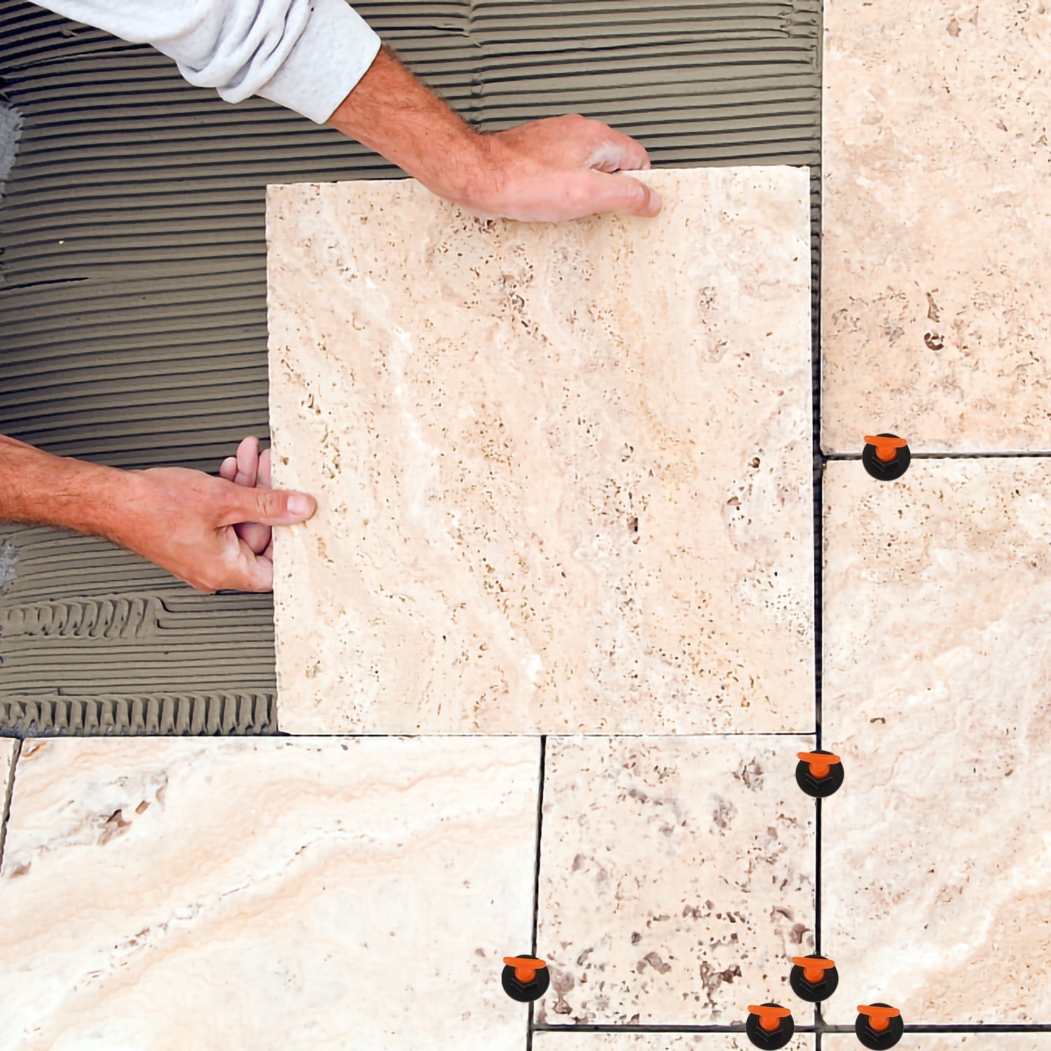 Cosmo Go 110/220Stück Fliesen Leveler Nivelliersystem Kits mit 4PCS Schraubenschlüssel