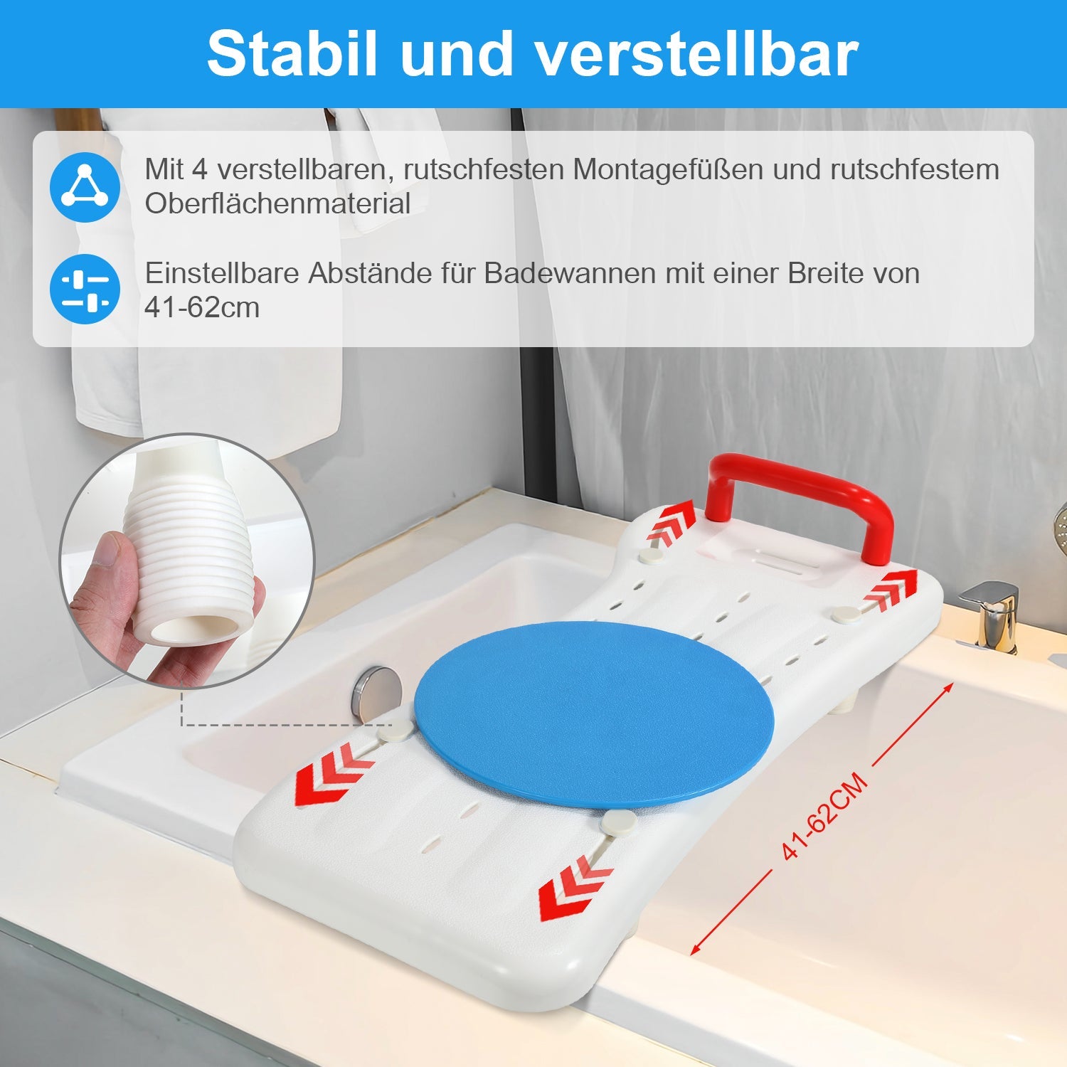 Cosmo Go Badewannensitz Badewannenbrett mit Drehteller