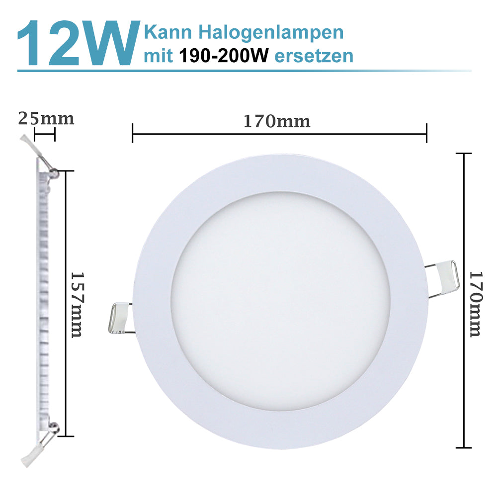 Cosmo Go LED Einbaustrahler 6W/9W/12W/18W  IP44
