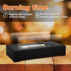Table Fireplace Bioethanol Tabletop Fireplace Portable Square