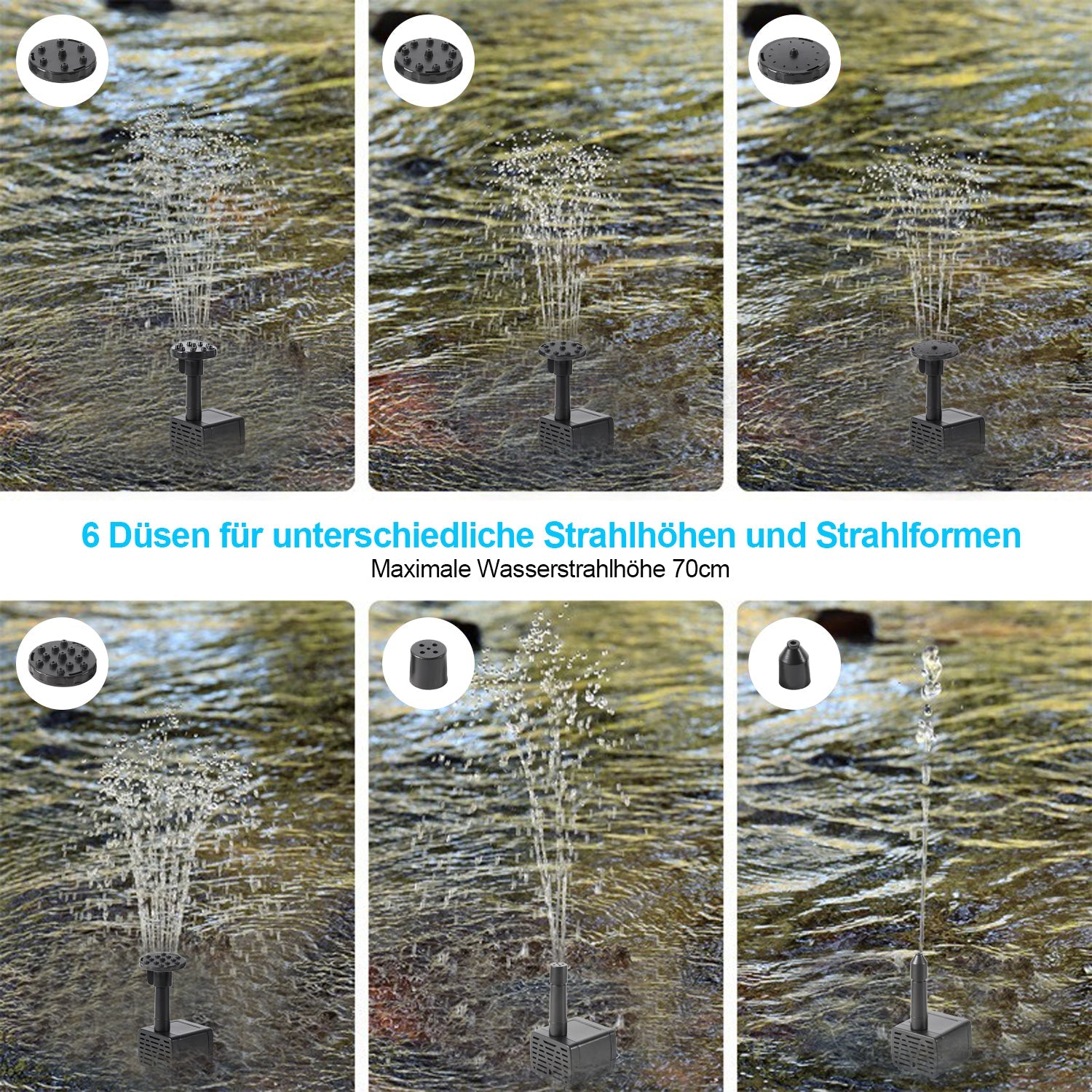 Cosmo Go SolarPumpe Teichpumpe 1.2W/1.5W/2.5W