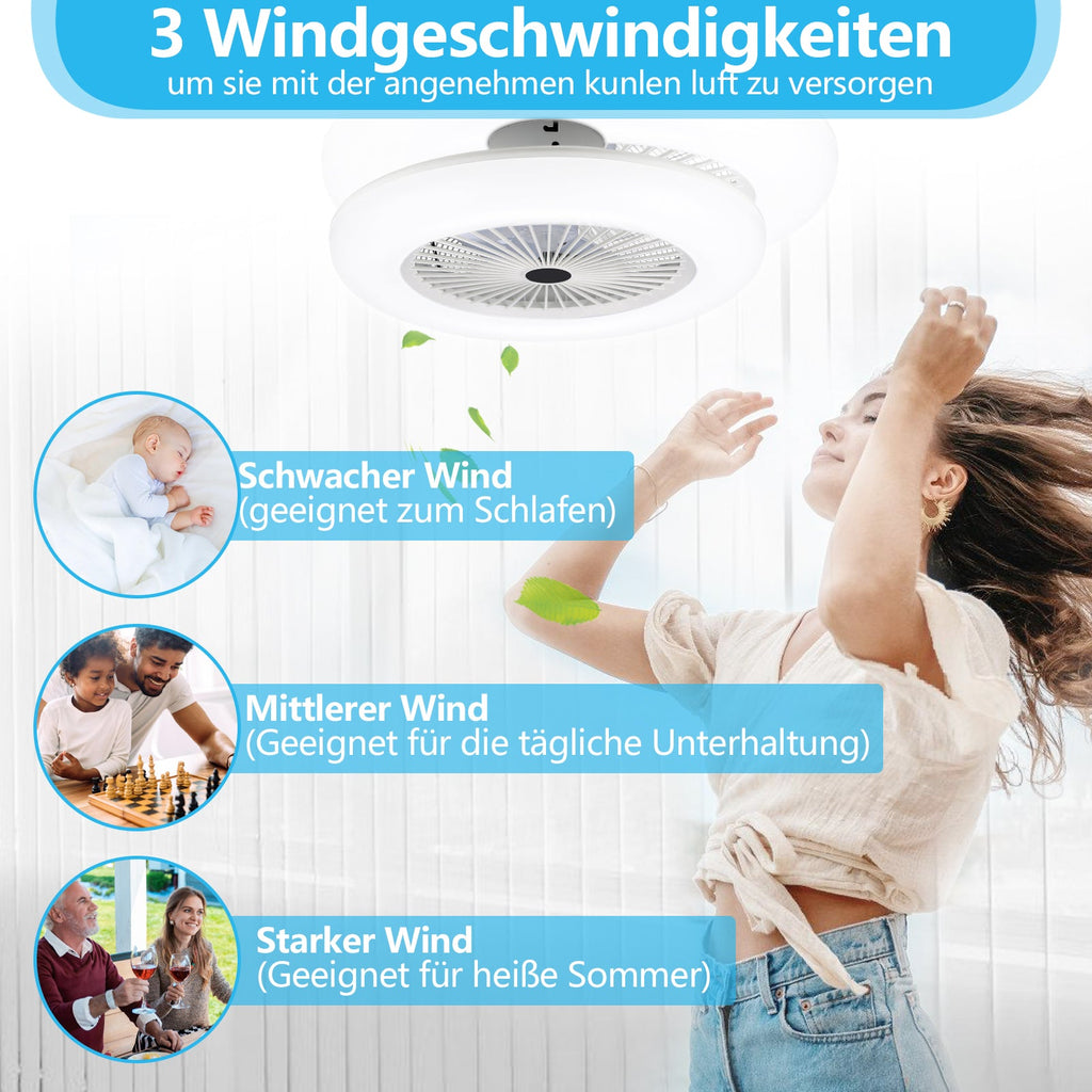 Cosmo Go Deckenventilator mit Beleuchtung 80W