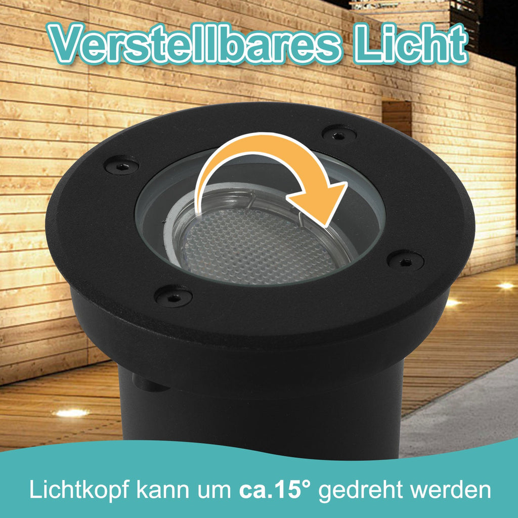 Cosmo Go LED Bodeneinbaustrahler 3W Warmweiß mit Mattierten Ersatzlinsen
