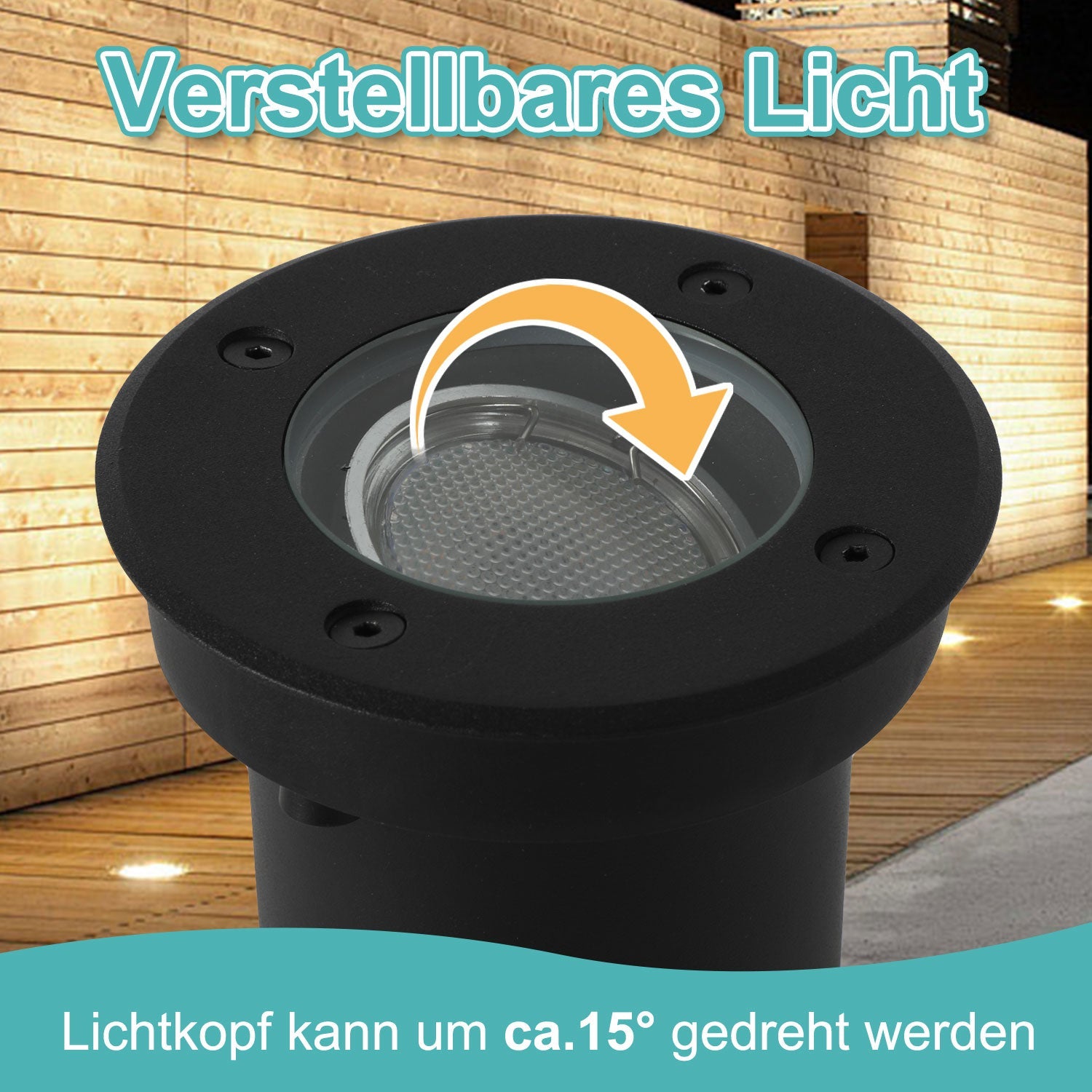 Cosmo Go LED Bodeneinbaustrahler 3W Warmweiß mit Mattierten Ersatzlinsen