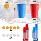 Cosmo Go Pong-Becher-Set 100 Partybecher und 10 Bälle