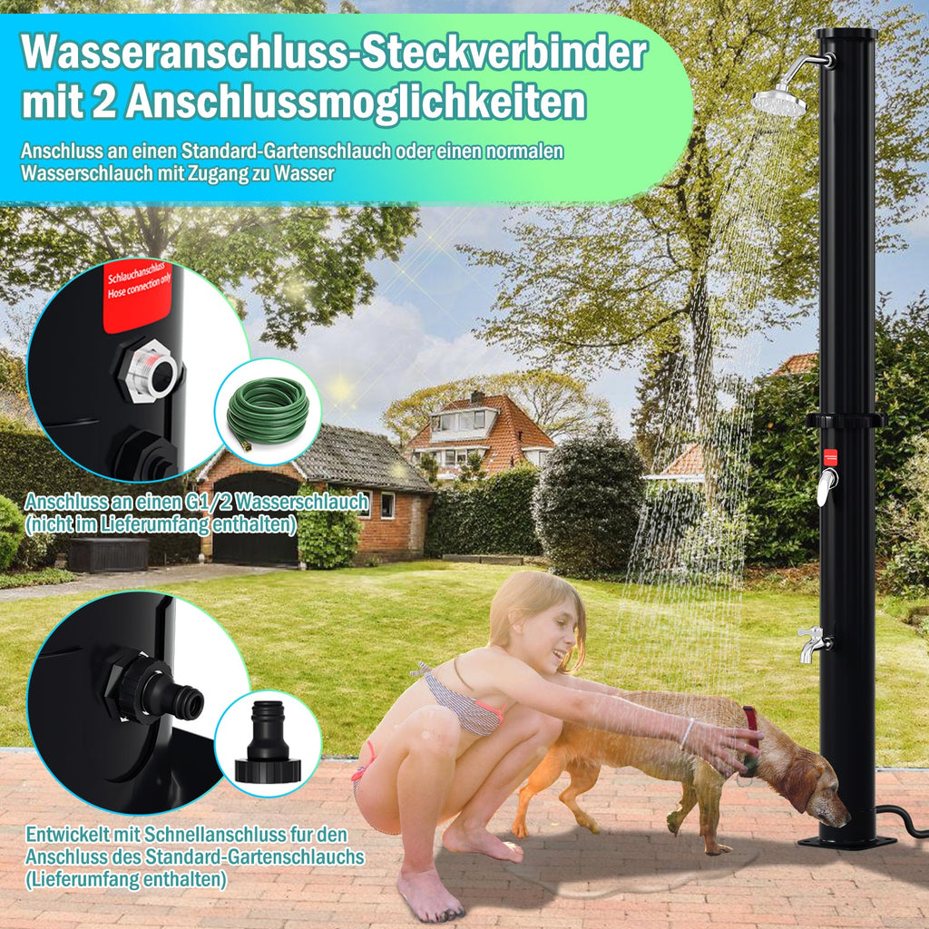 Cosmo Go 20L Solardusche mit Duschkopf und Schutzabdeckung