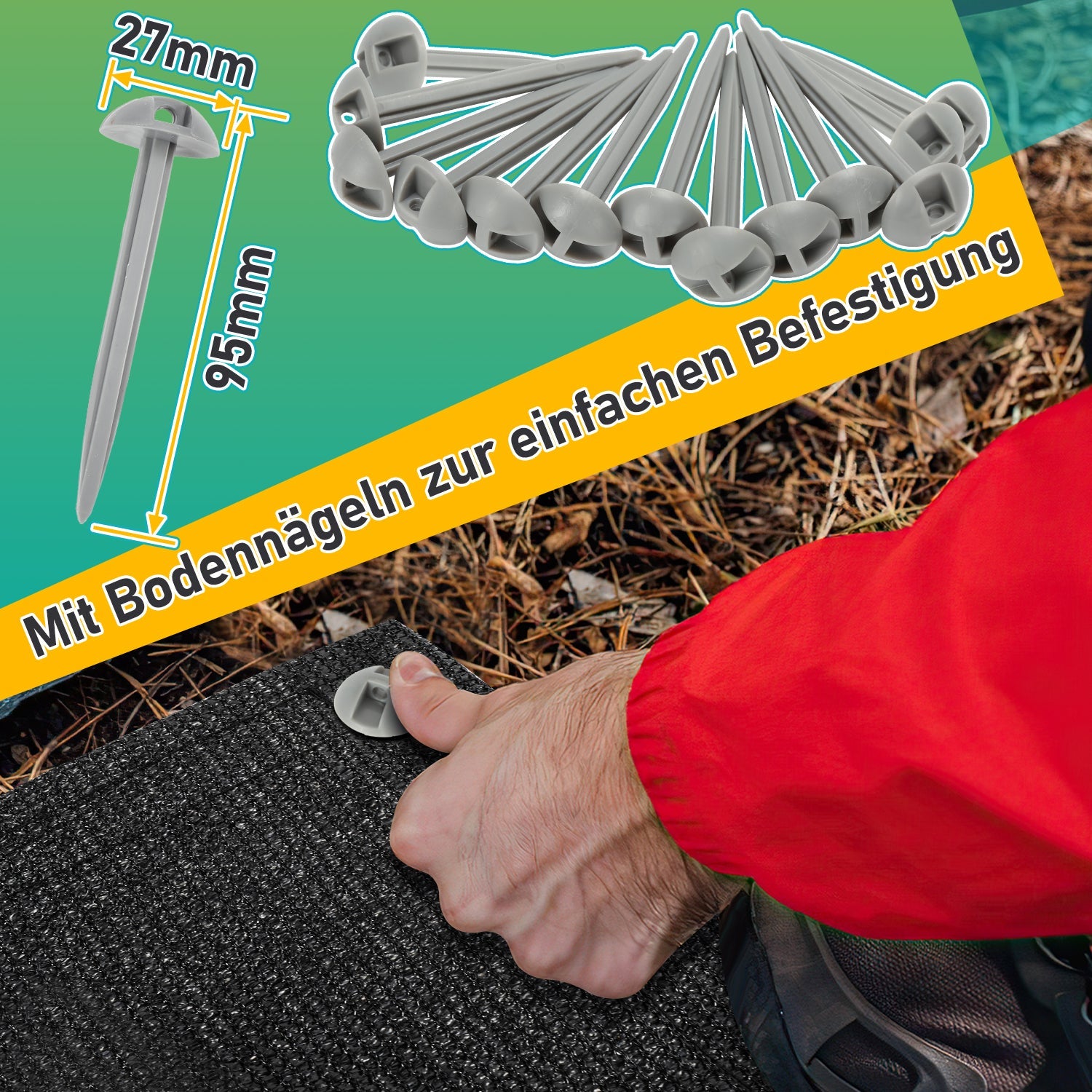 Cosmo Go Campingteppich Vorzeltteppich Schwarz